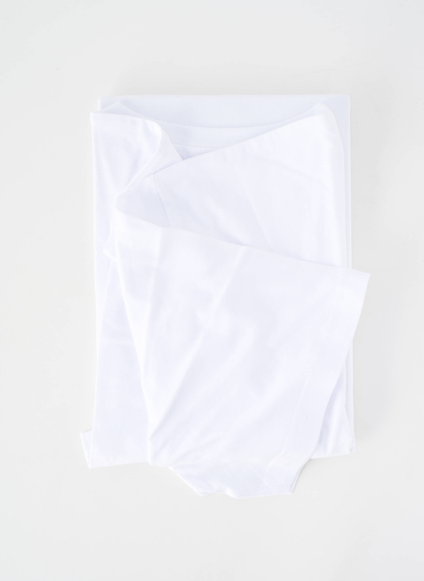 Tricou croială cambrată mâneci scurte alb MARVELIS bărbat
