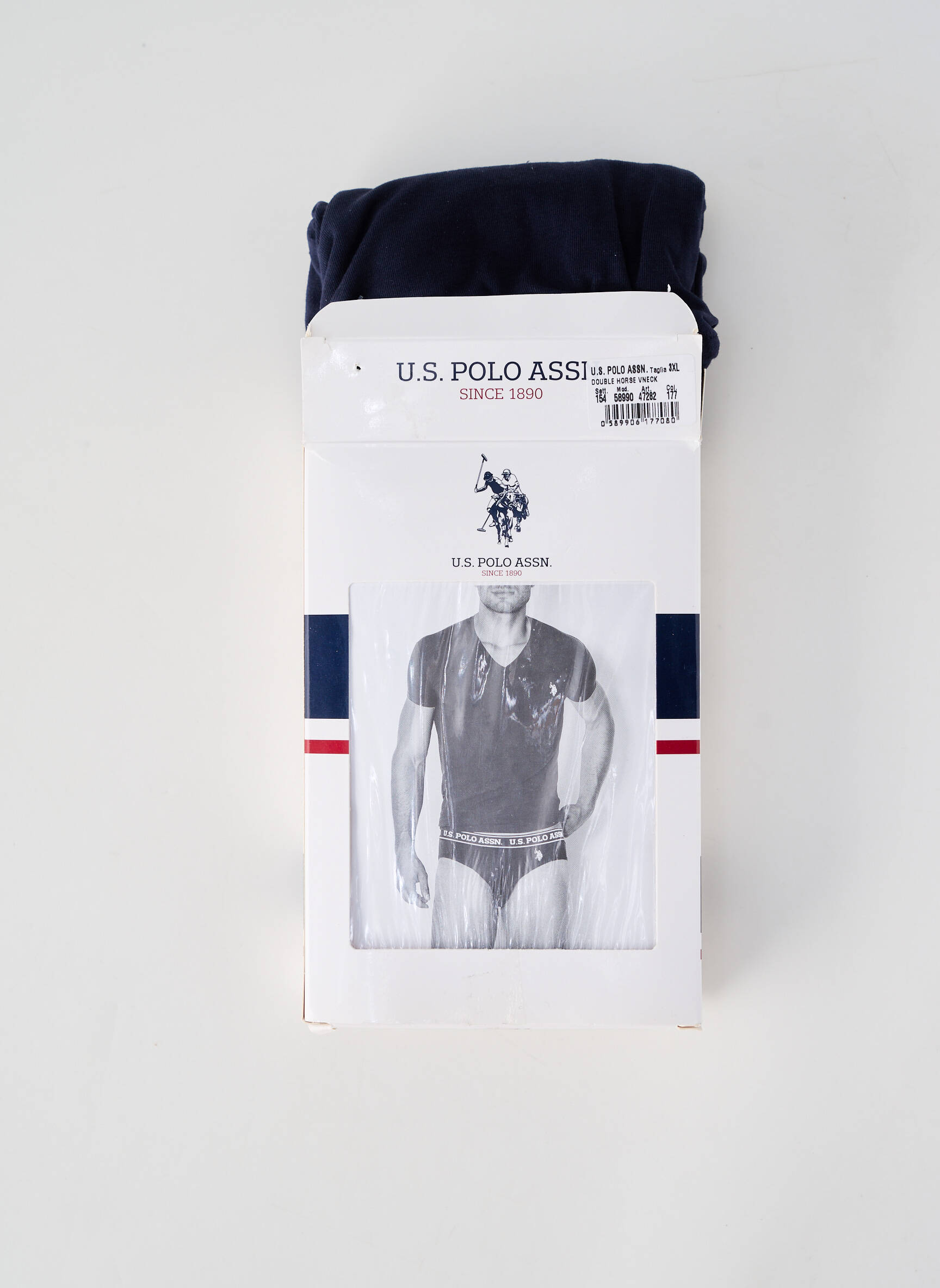 Tricou croială cambrată mâneci scurte negru U.S. POLO ASSN bărbat