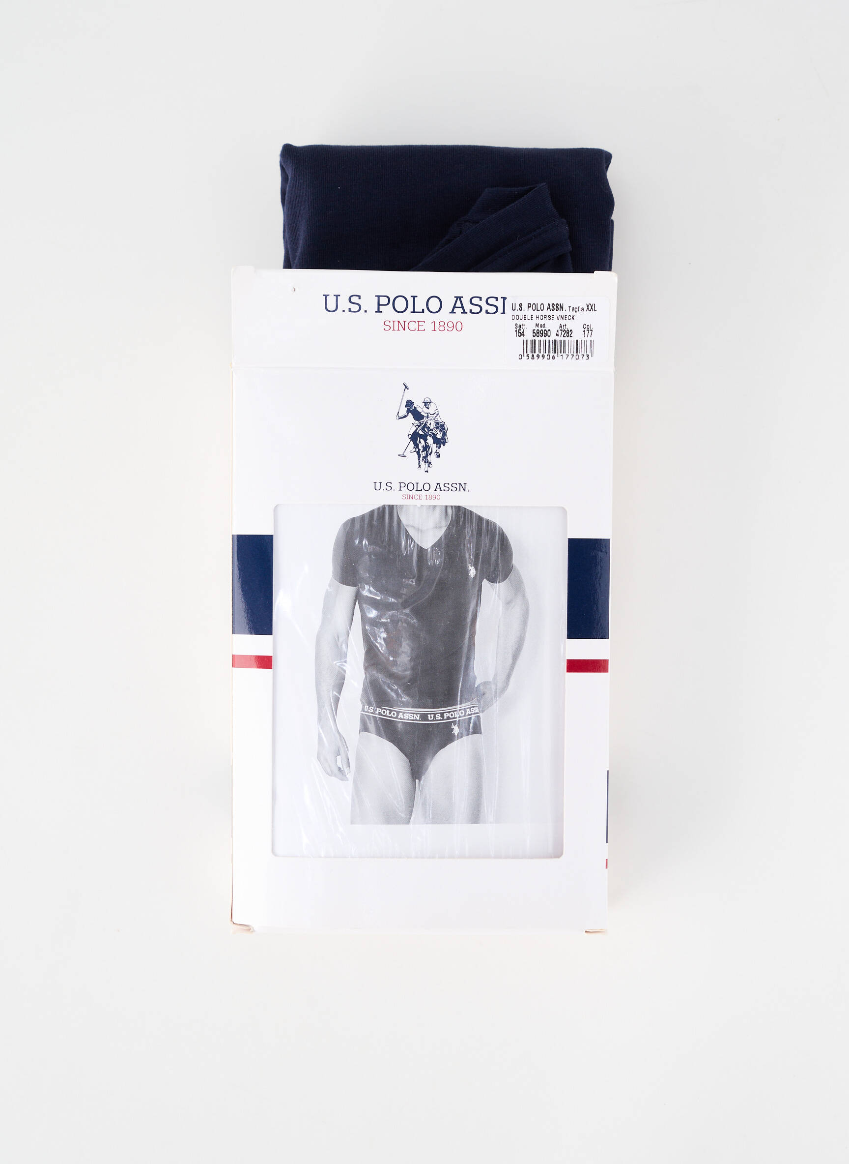 Tricou croială cambrată mâneci scurte albastru U.S. POLO ASSN bărbat