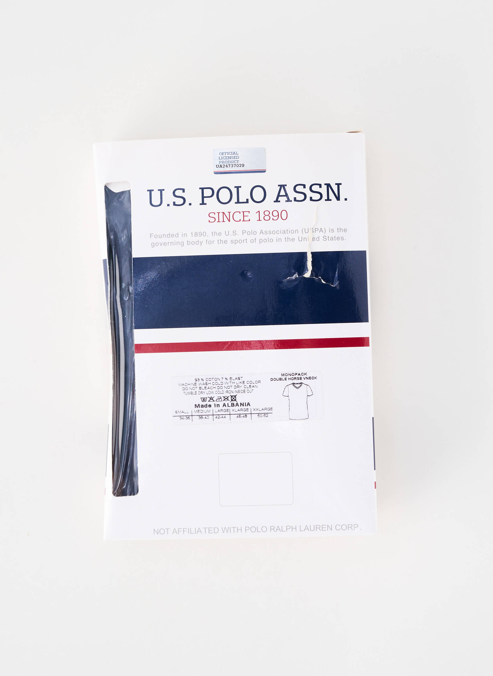 Tricou croială cambrată mâneci scurte albastru U.S. POLO ASSN bărbat