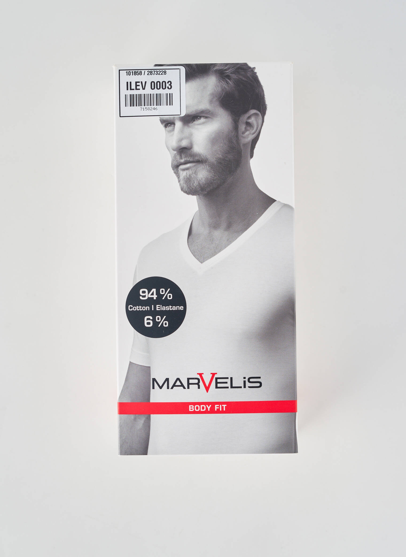 Tricou elasticitate mâneci scurte alb MARVELIS bărbat