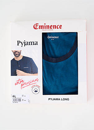 Pijama guler rotund albastru EMINENCE bărbat