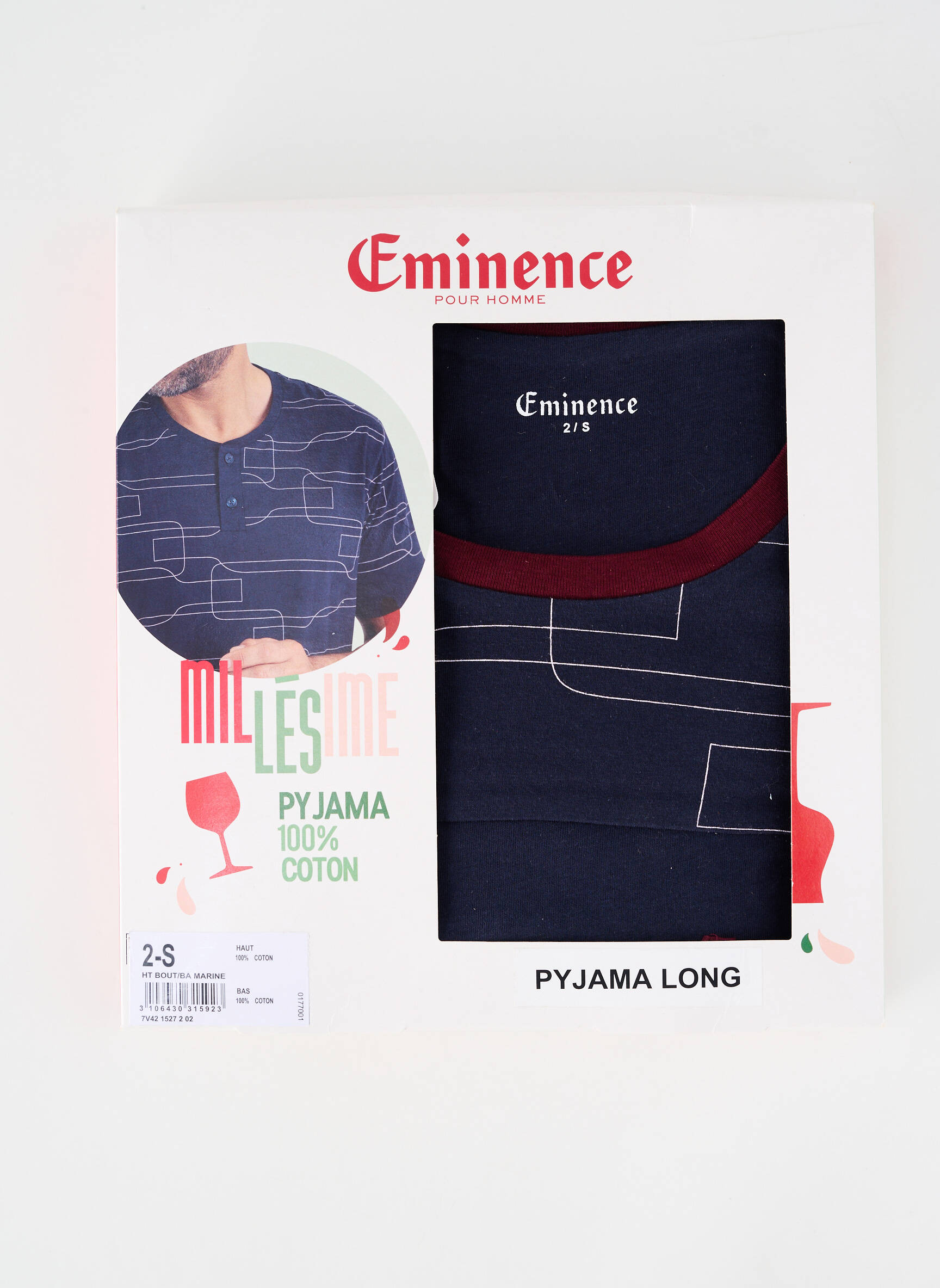 Pijama imprimeu fantezie albastru EMINENCE bărbat