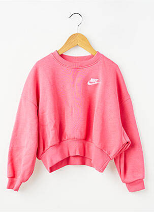 Hanorac broderie mâneci lungi roz NIKE fată