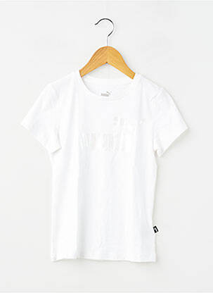 Tricou croială cambrată mâneci scurte alb PUMA fată