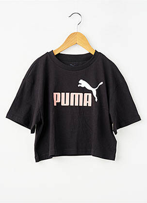 Tricou elasticitate mâneci scurte negru PUMA copil