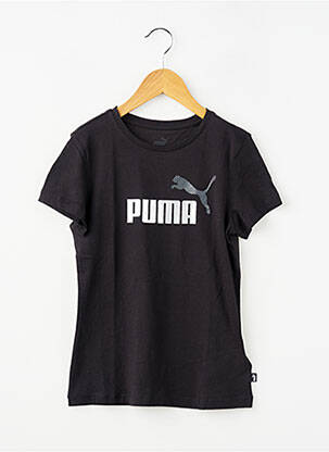 Tricou croială cambrată mâneci scurte negru PUMA fată