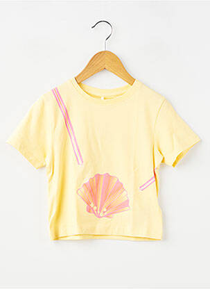Tricou elasticitate mâneci scurte galben NAME IT fată