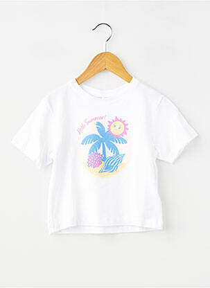 Tricou elasticitate mâneci scurte alb NAME IT fată