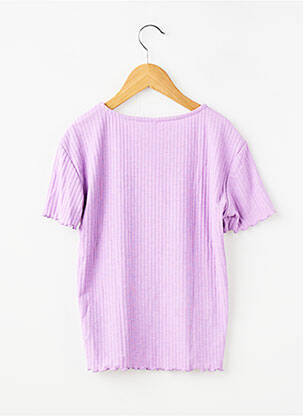 Tricou croială cambrată mâneci scurte violet ONLY fată