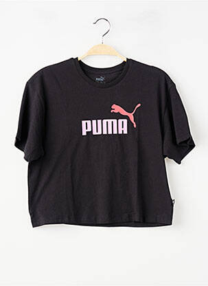 Tricou elasticitate mâneci scurte negru PUMA fată