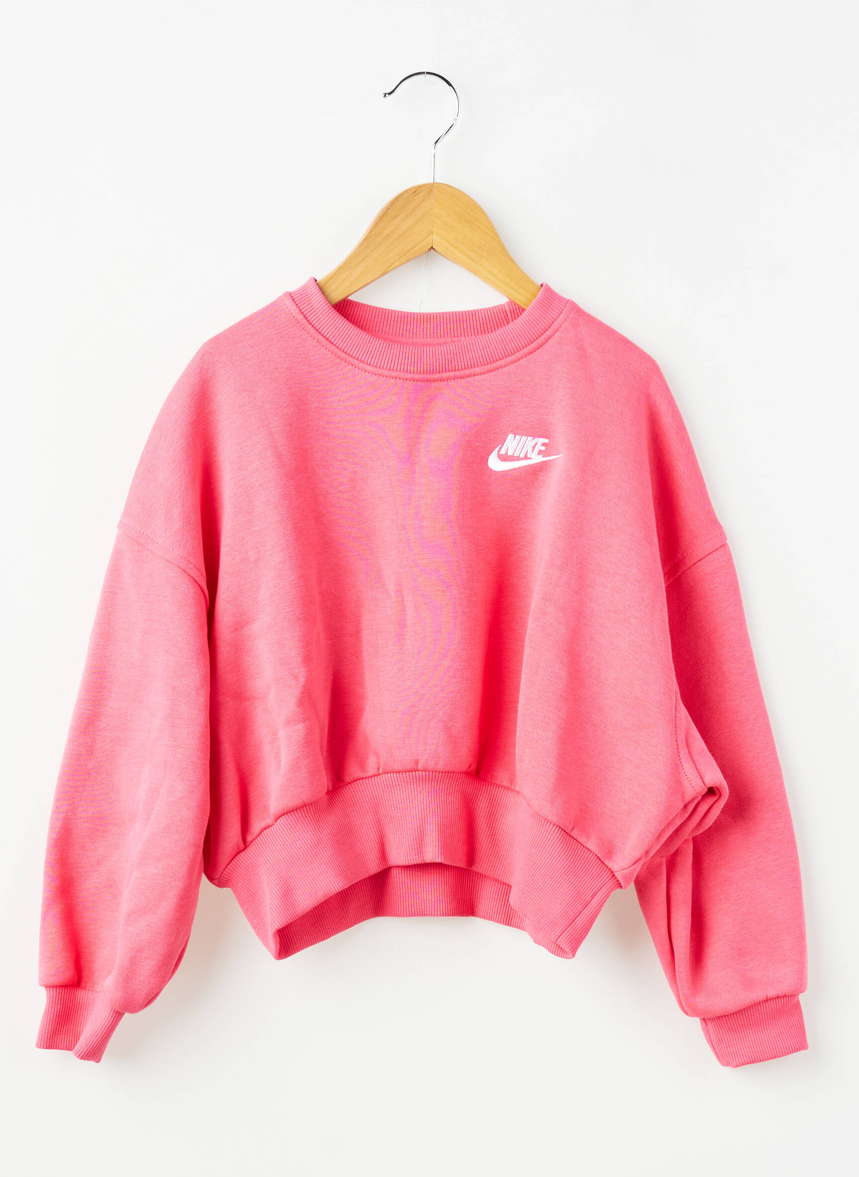 Hanorac broderie mâneci lungi roz NIKE fată
