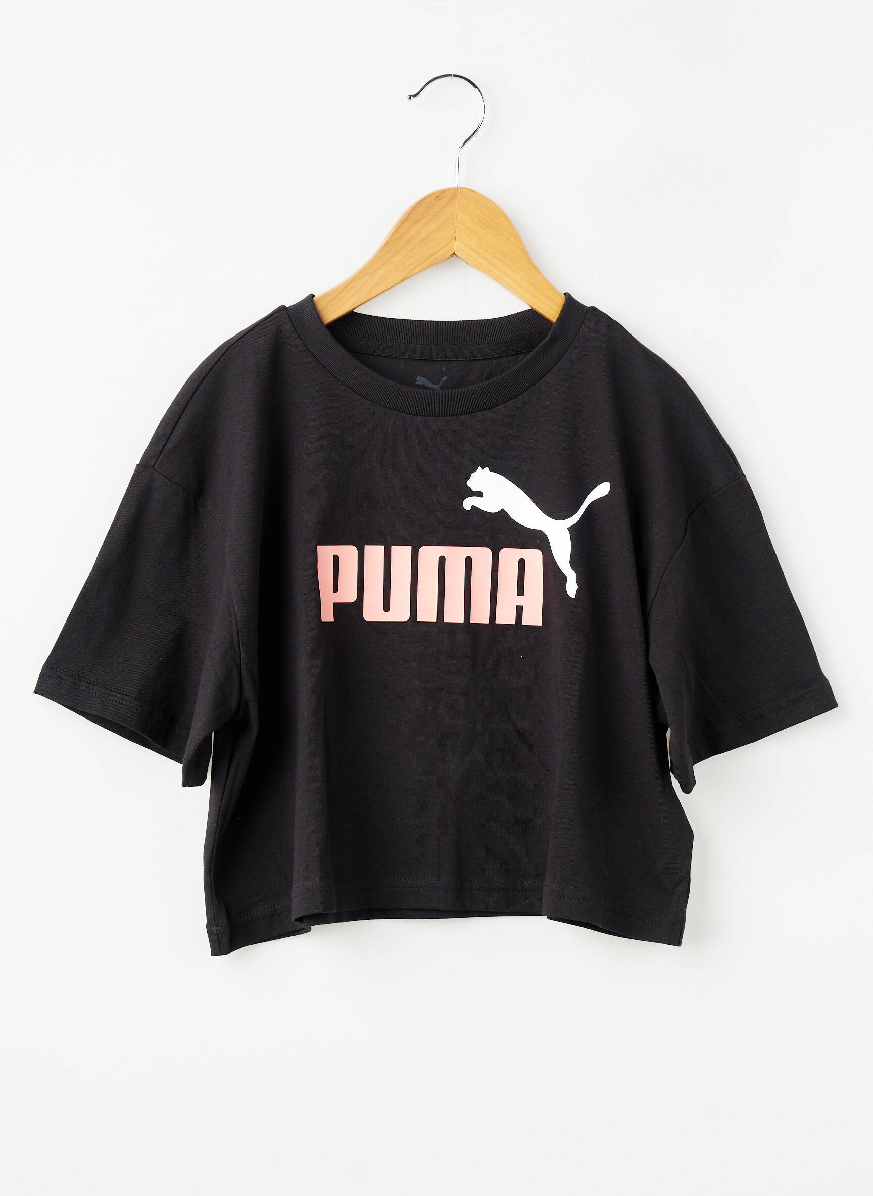 Tricou elasticitate mâneci scurte negru PUMA copil
