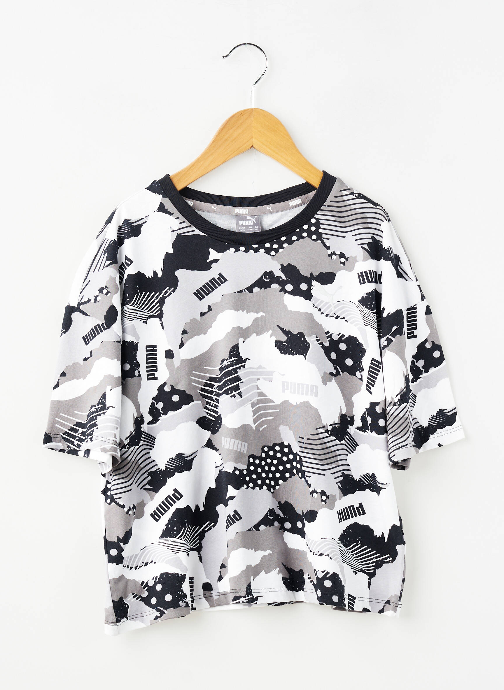 Tricou elasticitate mâneci lungi gri PUMA fată