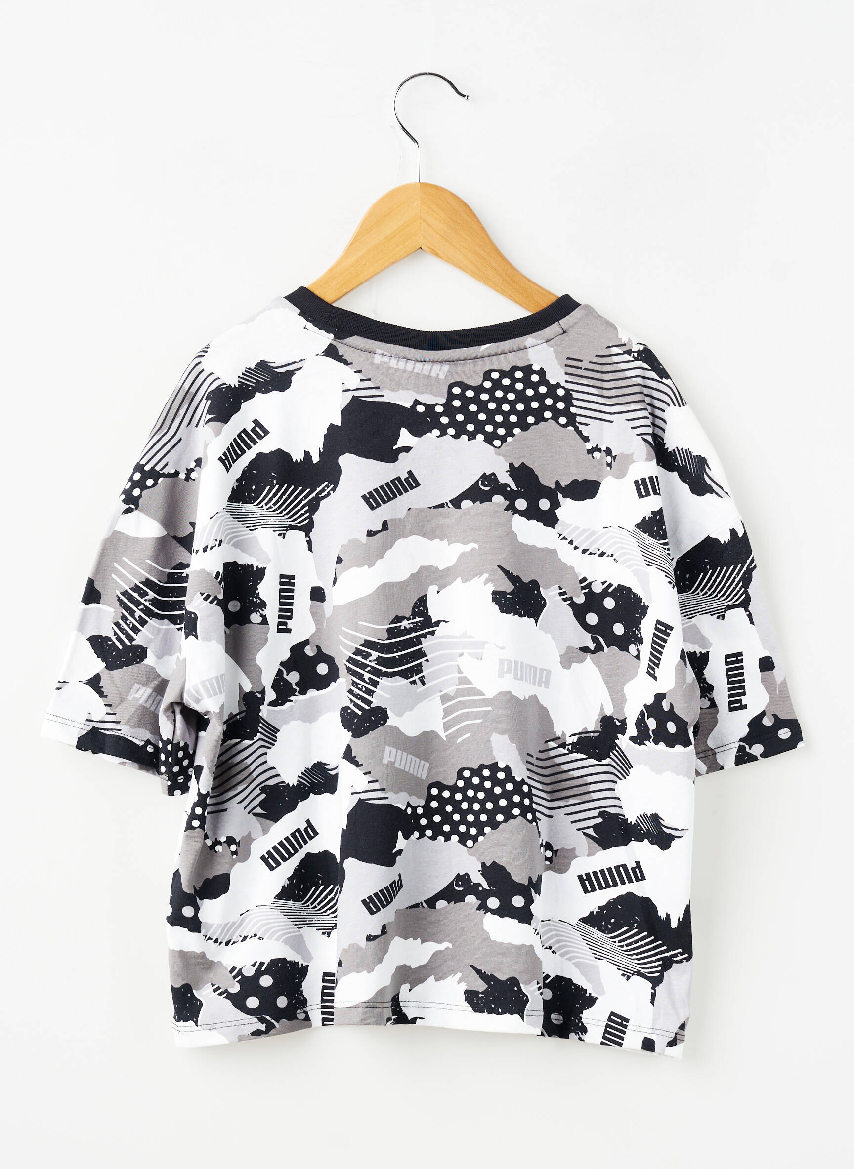 Tricou elasticitate mâneci lungi gri PUMA fată