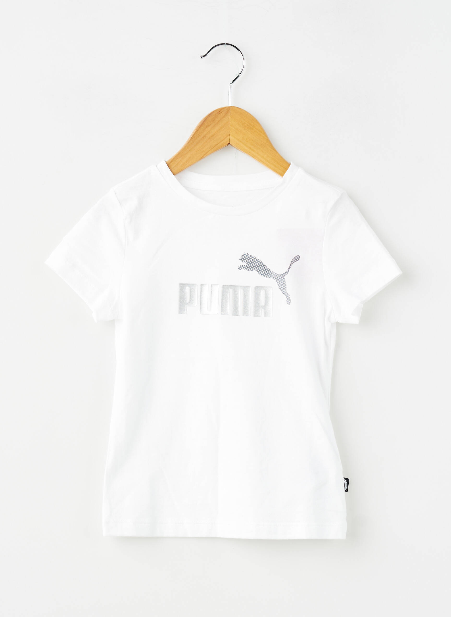 Tricou croială cambrată mâneci scurte alb PUMA fată