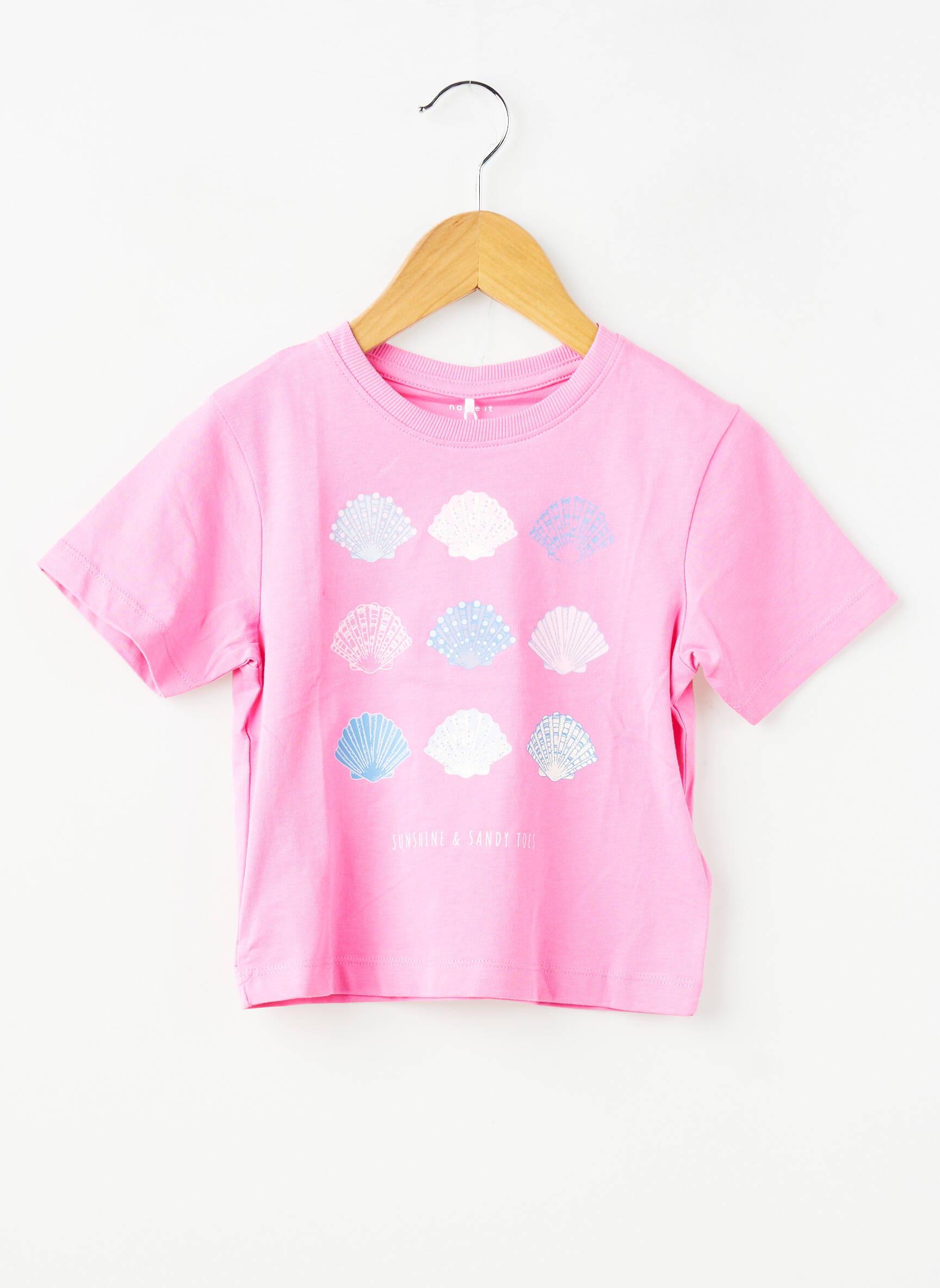 Tricou elasticitate mâneci scurte roz NAME IT fată