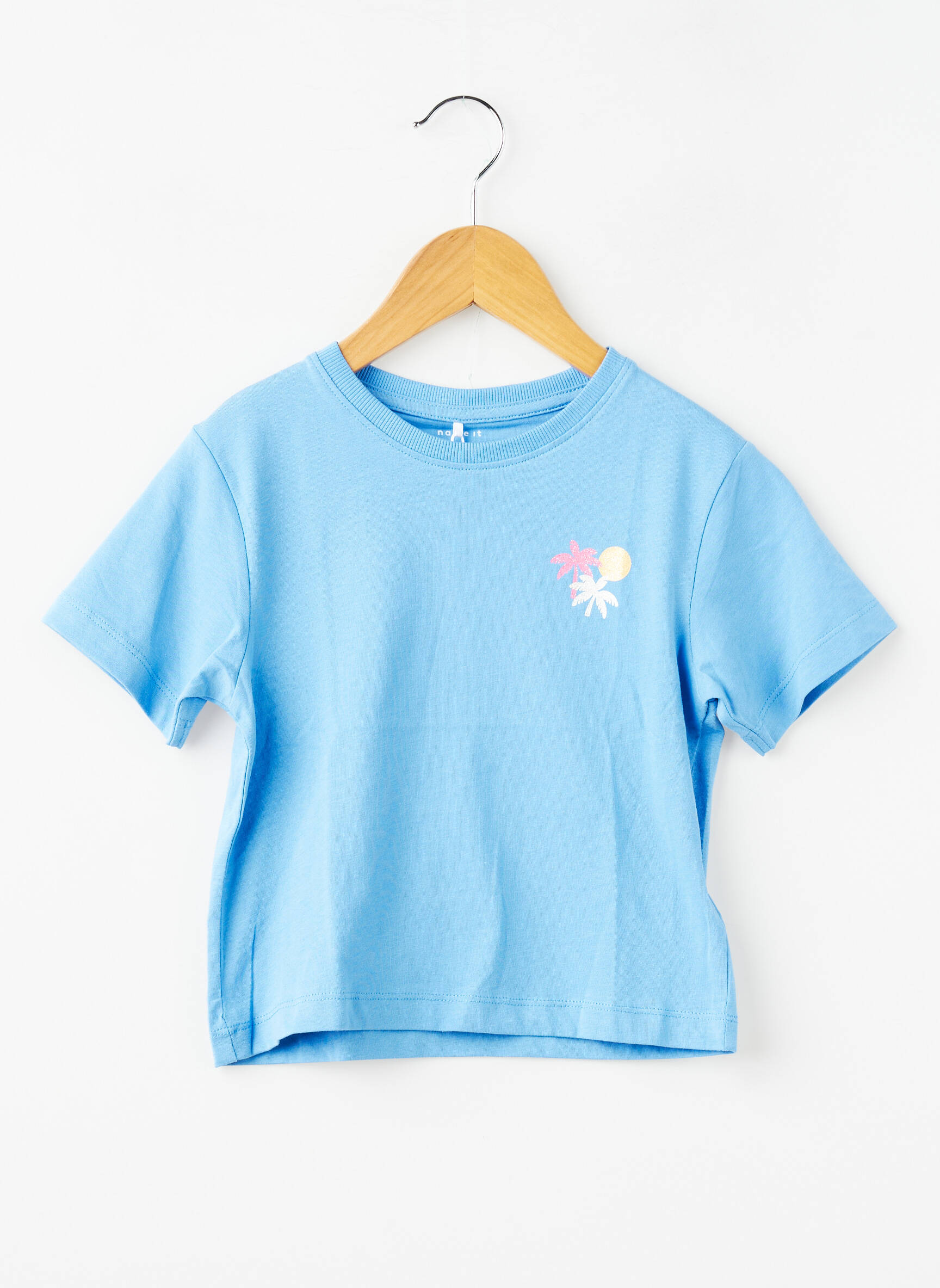 Tricou elasticitate mâneci scurte albastru NAME IT fată