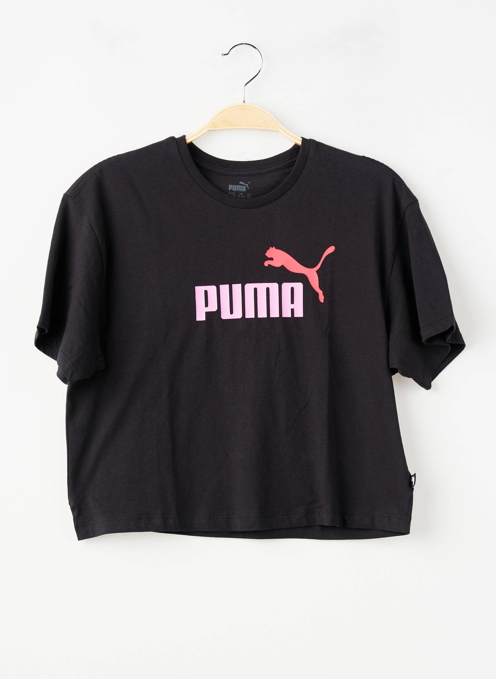 Tricou elasticitate mâneci scurte negru PUMA fată