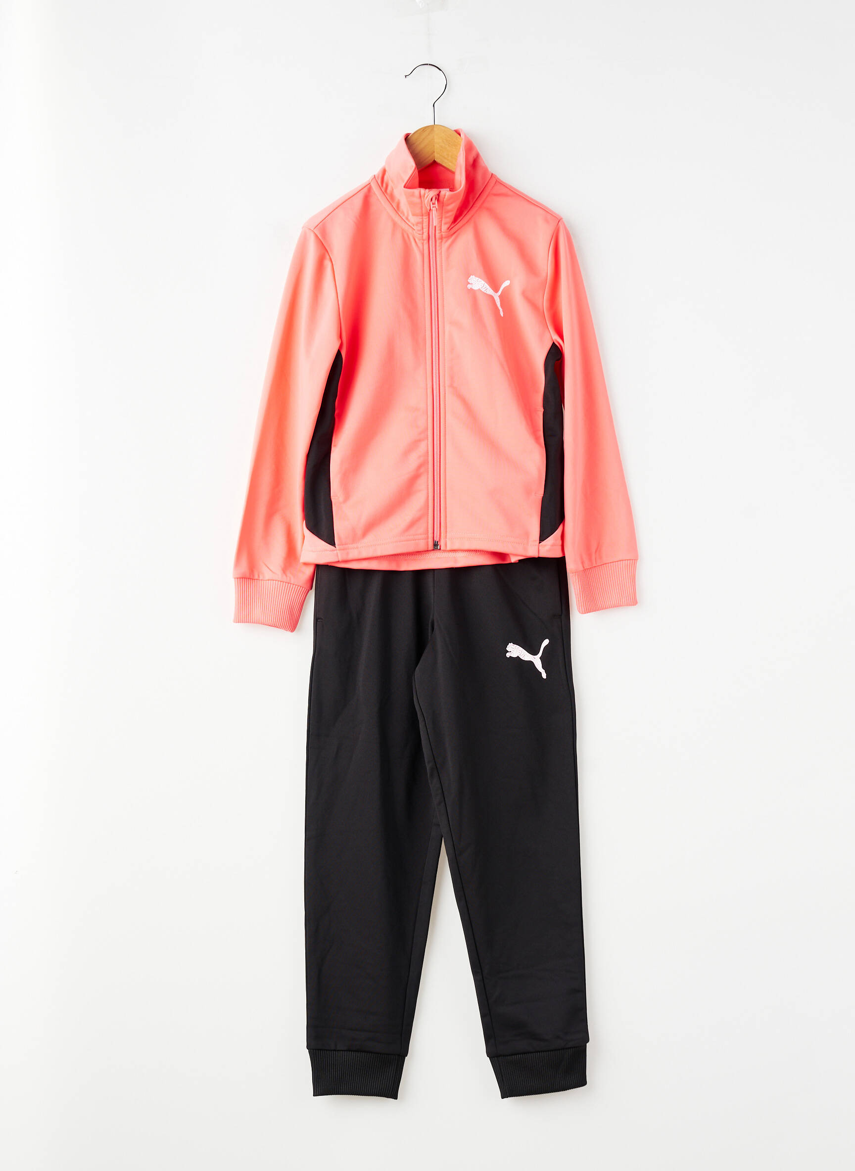 Set pantaloni mâneci lungi roz PUMA fată