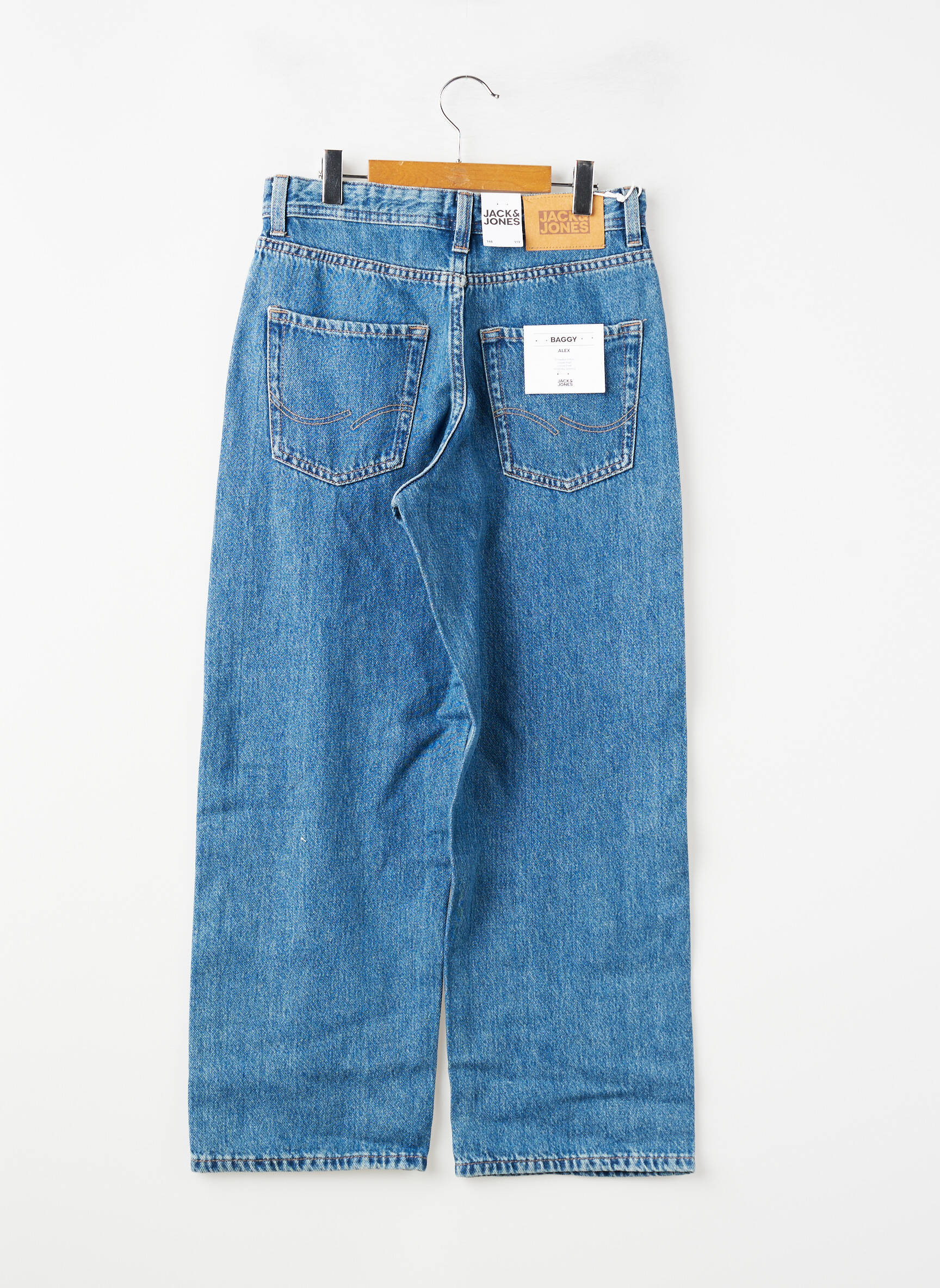 Blugi cu croială dreaptă țesătură brută albastru JACK & JONES băiat