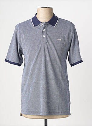Polo țesătură melanj mâneci scurte albastru JACK & JONES bărbat