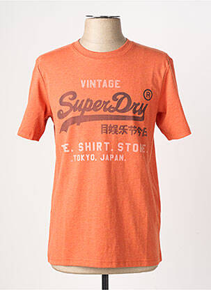 Tricou croială cambrată mâneci scurte portocalie SUPERDRY bărbat