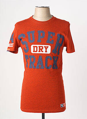 Tricou croială cambrată mâneci scurte portocalie SUPERDRY bărbat