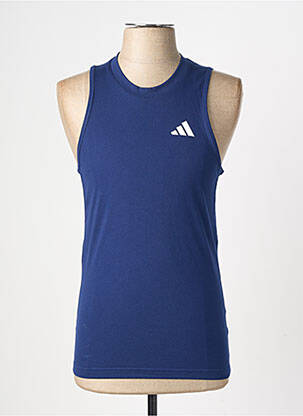Maiou croială cambrată fără mâneci albastru ADIDAS bărbat