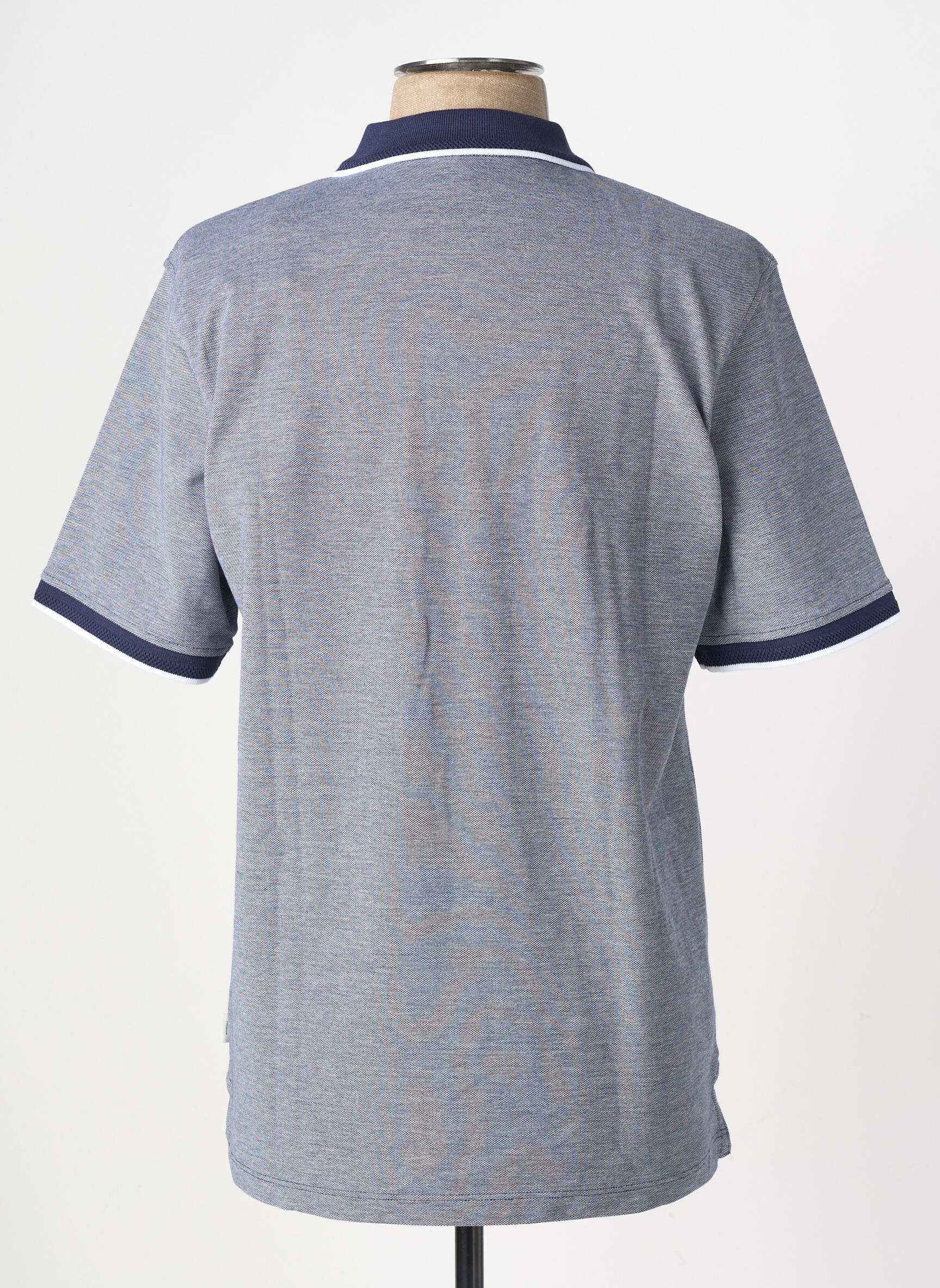 Polo țesătură melanj mâneci scurte albastru JACK & JONES bărbat