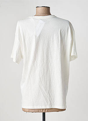 Tricou serigrafie flockată mâneci scurte alb TEDDY SMITH femeie