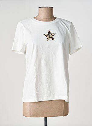 Tricou croială dreaptă mâneci scurte alb VERO MODA femeie