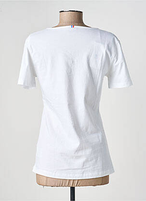 Tricou guler în v mâneci scurte alb LE COQ SPORTIF femeie