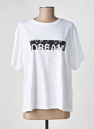 Tricou serigrafie flockată mâneci scurte alb ONLY femeie