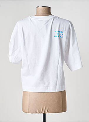 Tricou serigrafie flockată mâneci scurte alb ONLY femeie