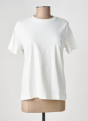 Tricou croială cambrată mâneci scurte alb AWARE BY VERO MODA femeie