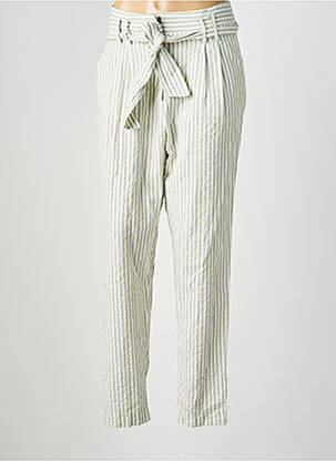 Pantalon drept țesătură poplin mărime normală verde TEDDY SMITH femeie