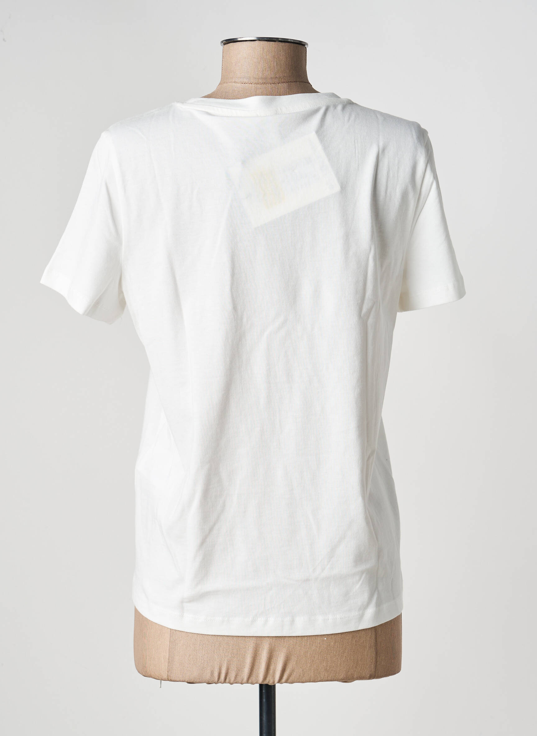 Tricou croială dreaptă mâneci scurte alb VERO MODA femeie