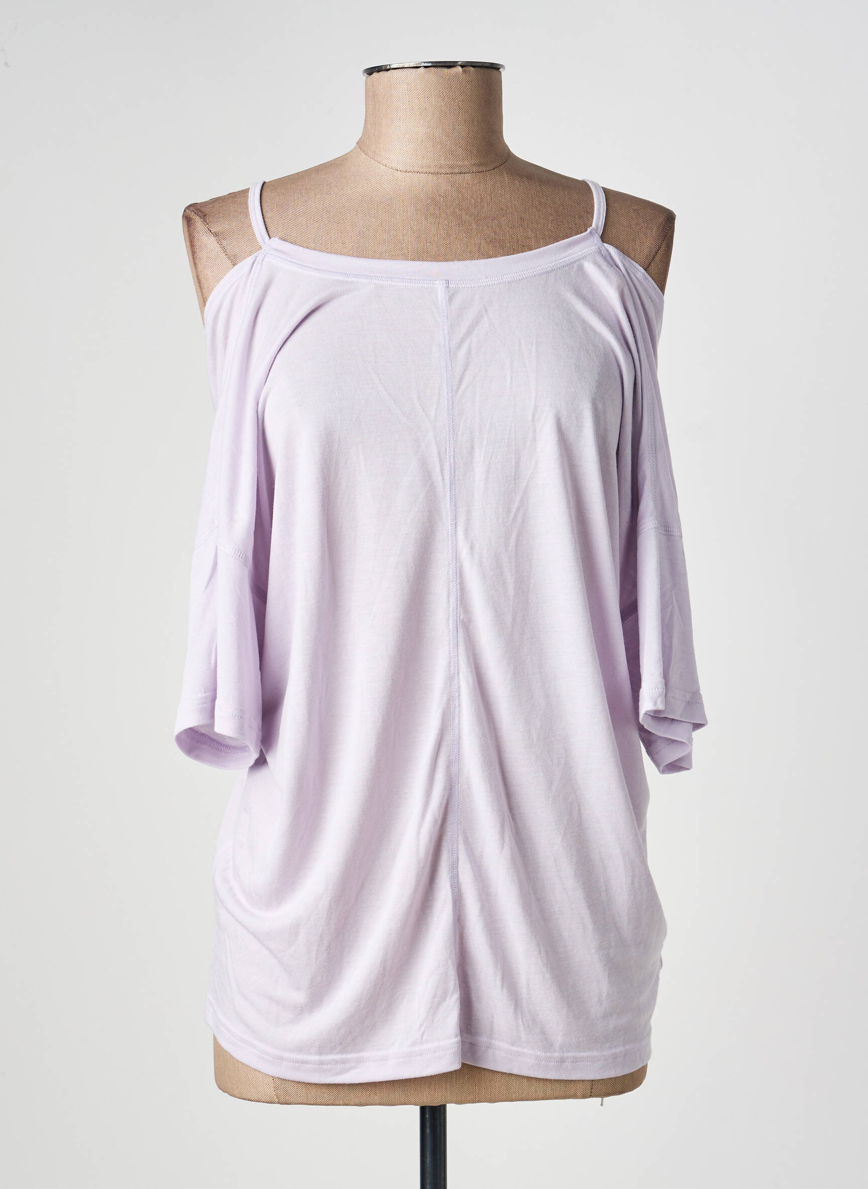 Top mâneci scurte mâneci scurte violet ADIDAS femeie