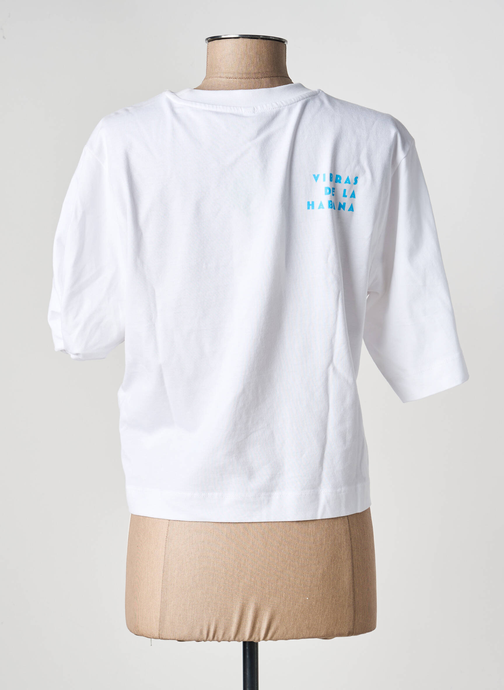 Tricou serigrafie flockată mâneci scurte alb ONLY femeie