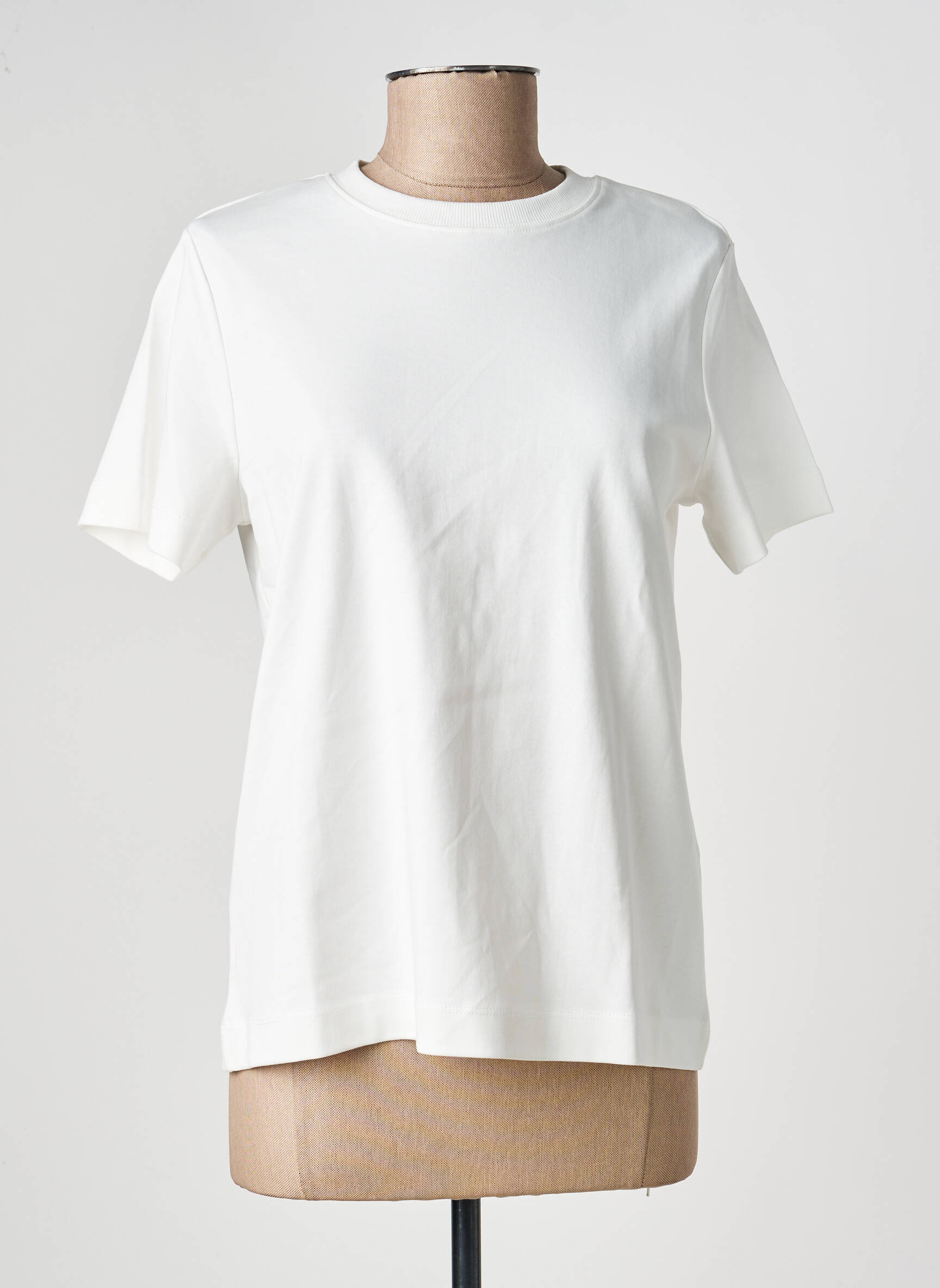 Tricou croială cambrată mâneci scurte alb AWARE BY VERO MODA femeie
