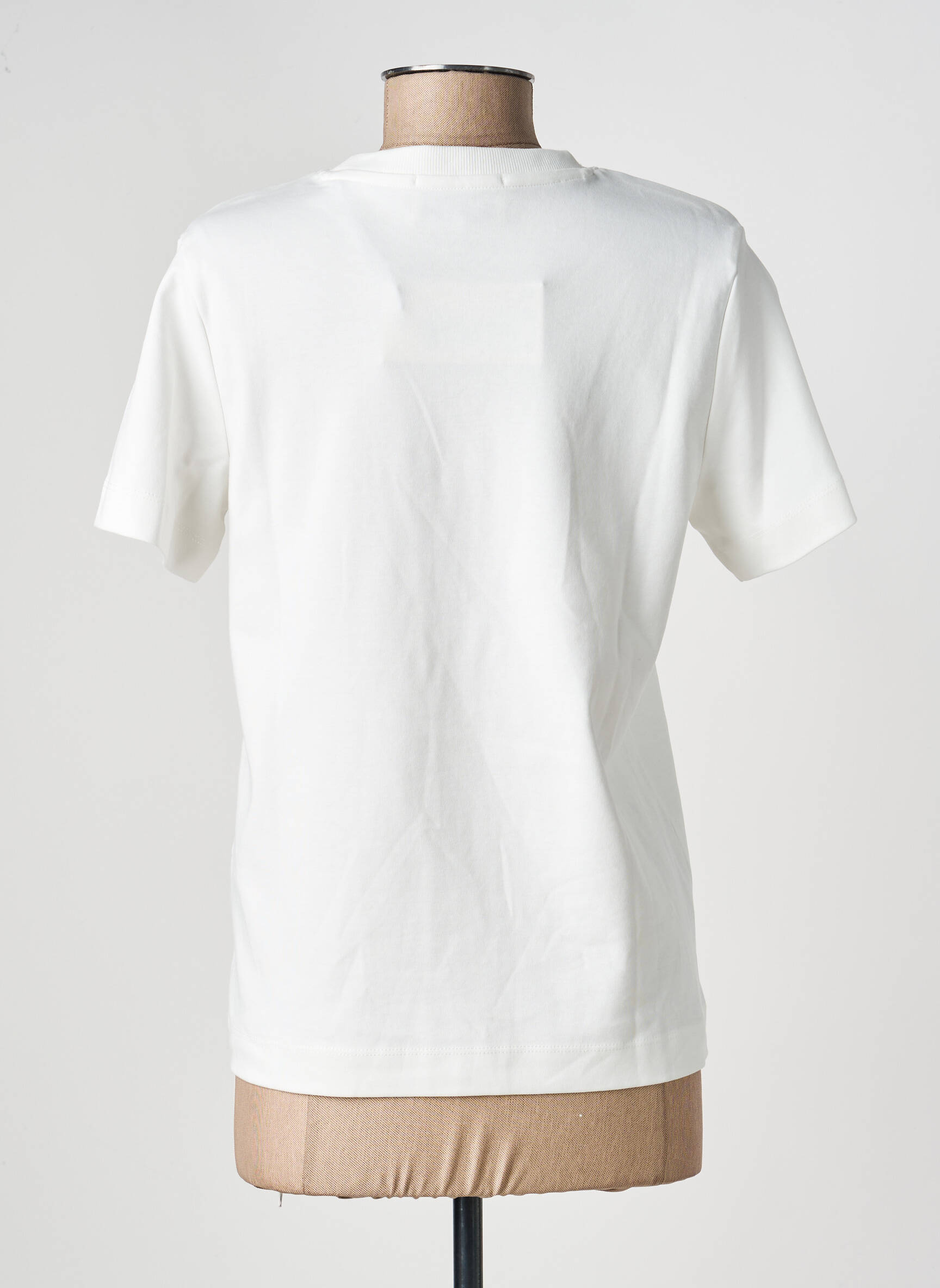 Tricou croială cambrată mâneci scurte alb AWARE BY VERO MODA femeie