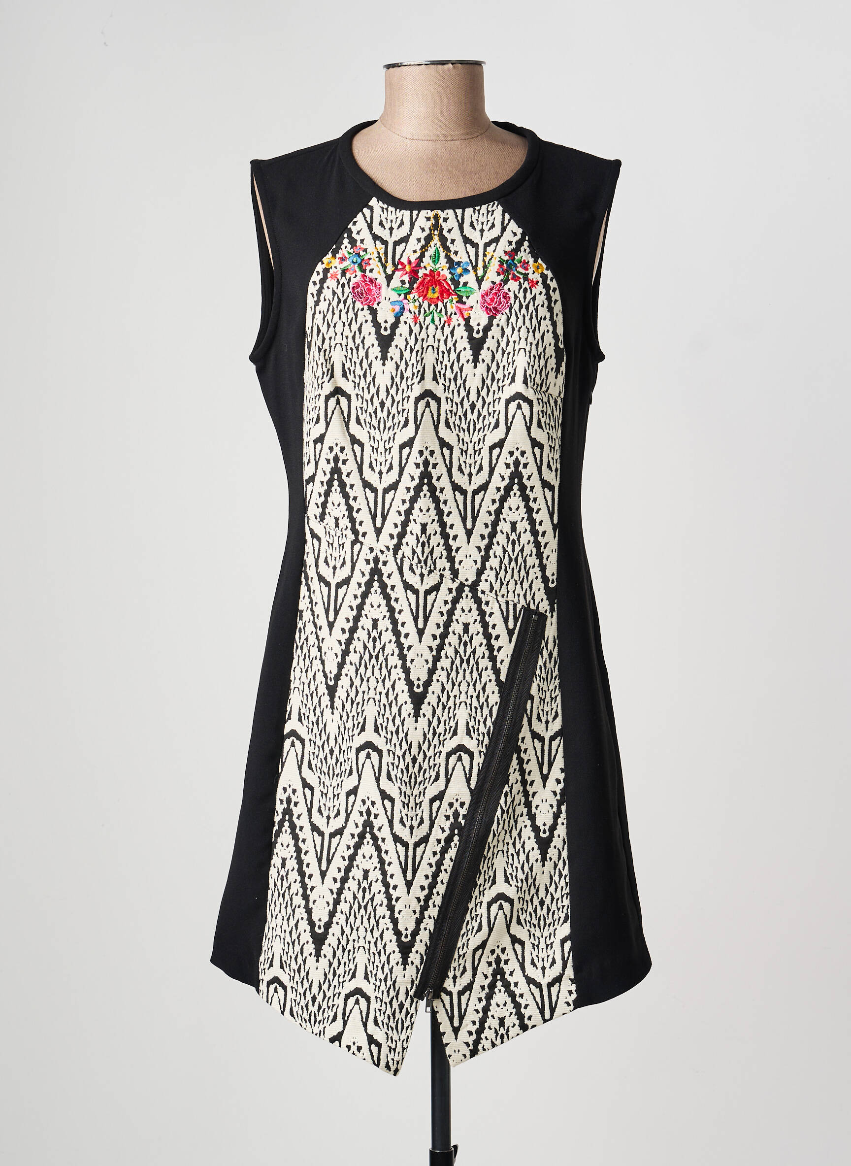 Rochie scurtă mâneci scurte mâneci scurte negru DESIGUAL femeie
