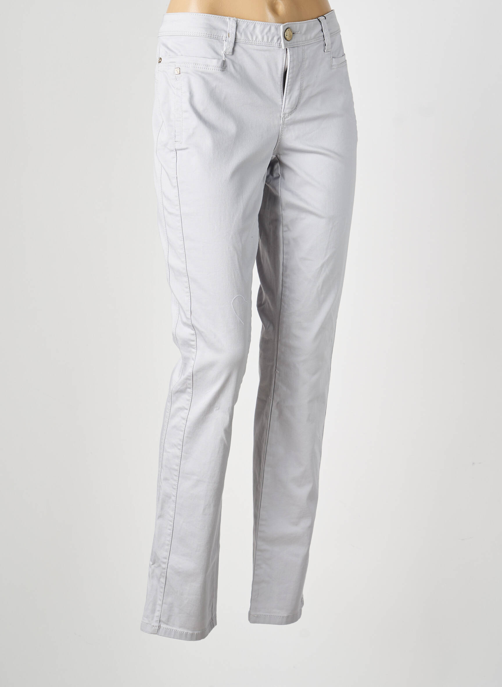 Pantalon drept elasticitate mărime normală gri STREET ONE femeie