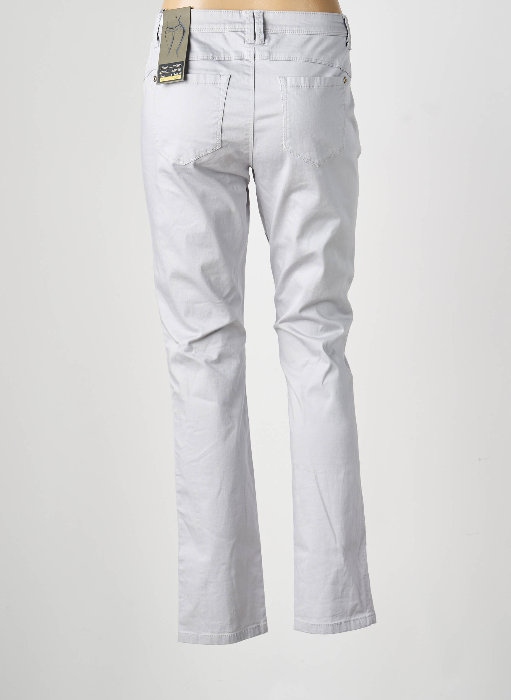 Pantalon drept elasticitate mărime normală gri STREET ONE femeie