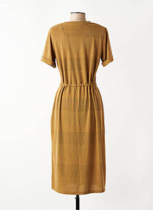 Rochie midi mâneci scurte mâneci scurte maro TEDDY SMITH femeie