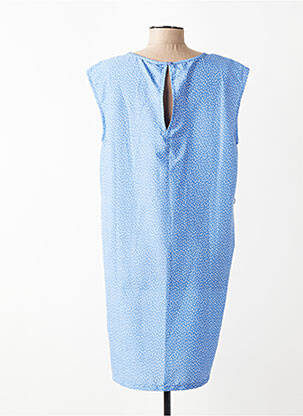 Rochie scurtă croială fluidă mâneci scurte albastru BLEND SHE femeie