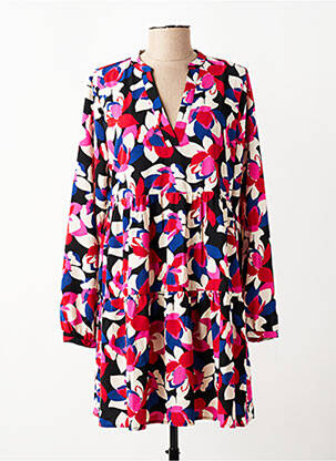 Rochie scurtă croială evazată mâneci lungi roz ONLY femeie