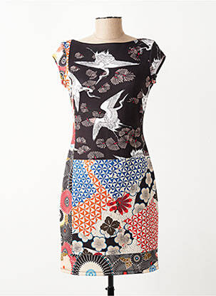 Rochie scurtă mâneci scurte mâneci scurte negru DESIGUAL femeie