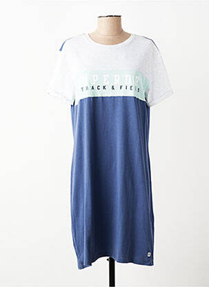 Rochie midi mâneci scurte mâneci scurte albastru SUPERDRY femeie